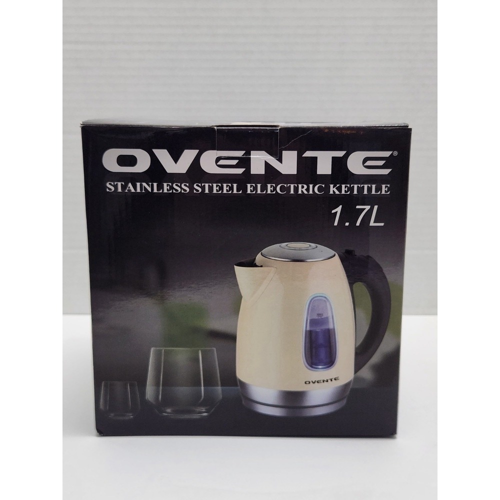 OVENTE Electric Kettle, 1.7L Fast Boiling Water Heater for Coffee or Tea New